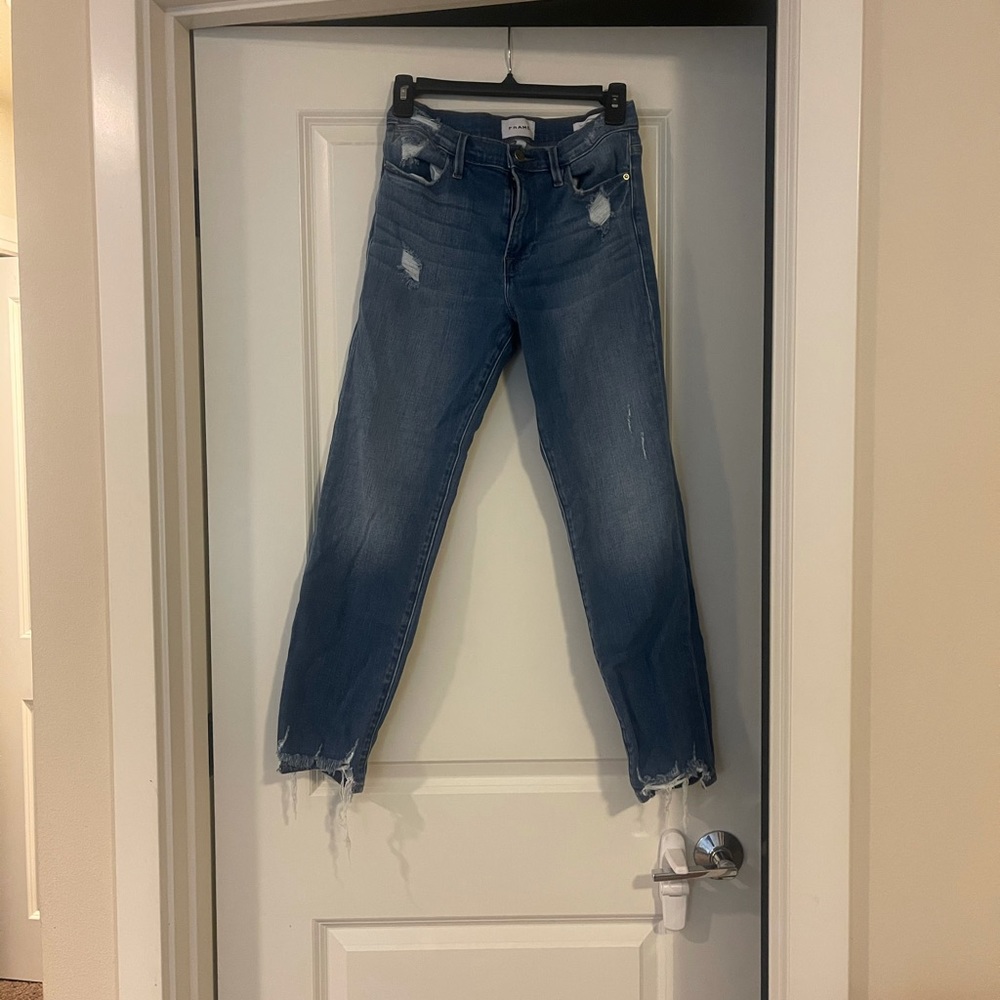 FRAME Le High Straight Jeans